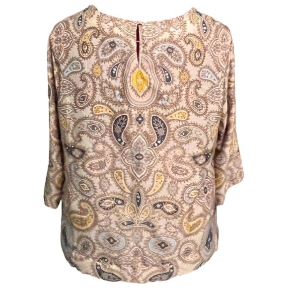 Adrienne Vittadini Silky Smooth Paisley Blouse - Picture 4 of 8